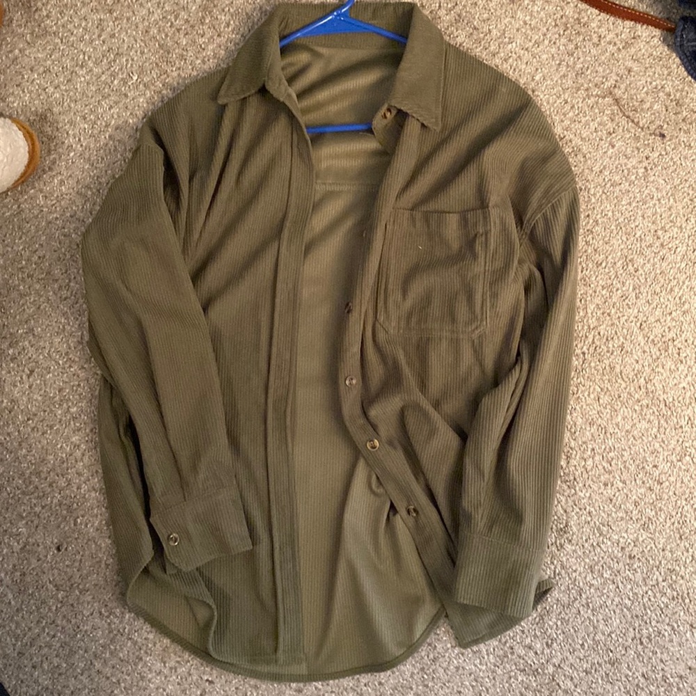 Corduroy shirt jacket